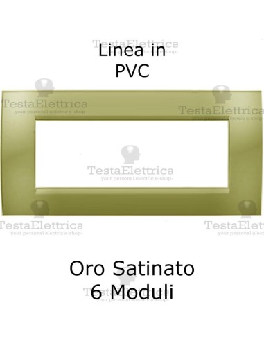 Placca in PVC Oro Satinato compatibile con serie Bticino Matix
