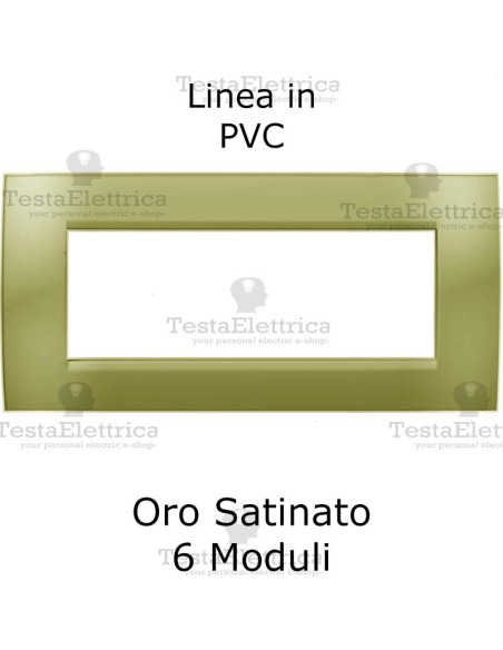 Placca in PVC Oro Satinato compatibile con serie Bticino Matix