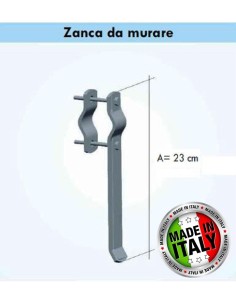 Zanca per fissaggio pali a muro 23 Cm