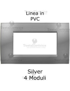 Placca in PVC Silver compatibile con serie Bticino Matix