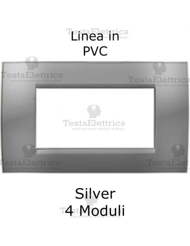 Placca in PVC Silver compatibile con serie Bticino Matix
