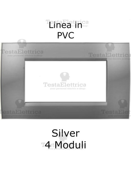 Placca in PVC Silver compatibile con serie Bticino Matix