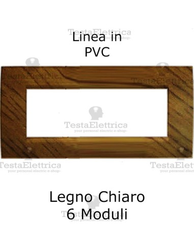 Placca in PVC Legno Chiaro compatibile con serie Bticino Matix