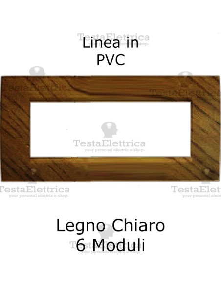 Placca in PVC Legno Chiaro compatibile con serie Bticino Matix