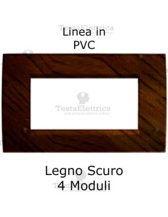 Placca in PVC Legno Scuro compatibile con serie Bticino Matix