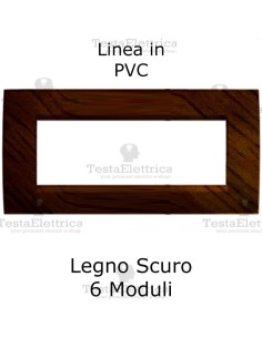 Placca in PVC Legno Scuro compatibile con serie Bticino Matix