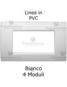 Placca in PVC bianco lucido compatibile con serie Bticino Matix