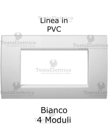 Placca in PVC bianco lucido compatibile con serie Bticino Matix