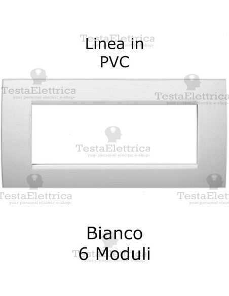 Placca in PVC bianco lucido compatibile con serie Bticino Matix