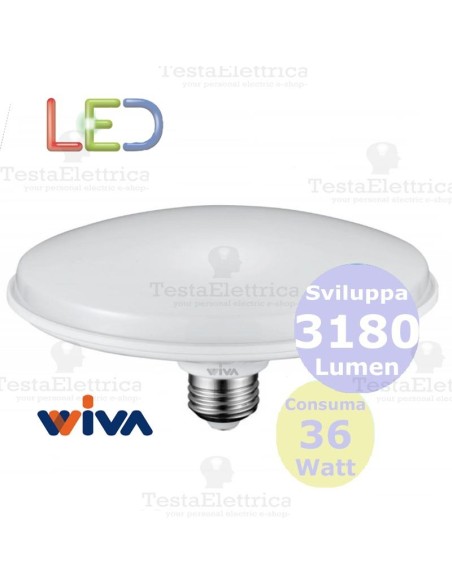 Lampadina led circolina e27 36 watt Wiva