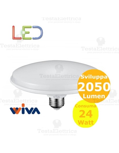 Lampadina a led circolina e27 24 watt Wiva