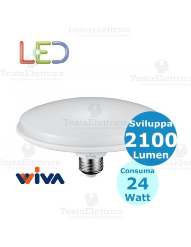 Lampadina a led circolina e27 24 watt Wiva