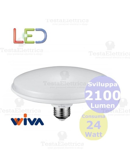 Lampadina a led circolina e27 24 watt Wiva