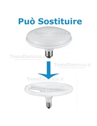 Lampadina a led circolina e27 16 watt Wiva