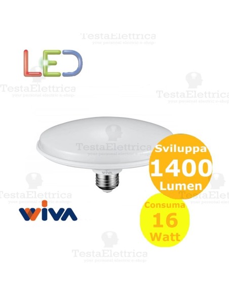 Lampadina a led circolina e27 16 watt Wiva