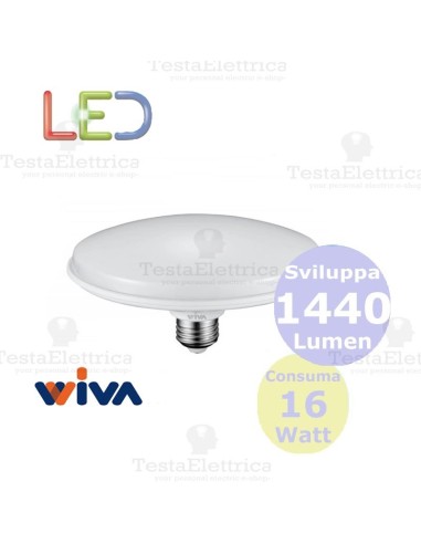 Lampadina a led circolina e27 16 watt Wiva