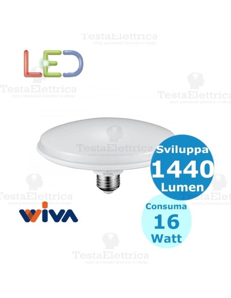 Lampadina a led circolina e27 16 watt Wiva