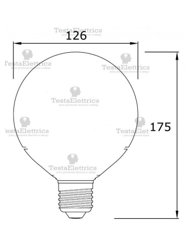 lampadina Globo vintage filamento led E27 vetro ambrato Wiva