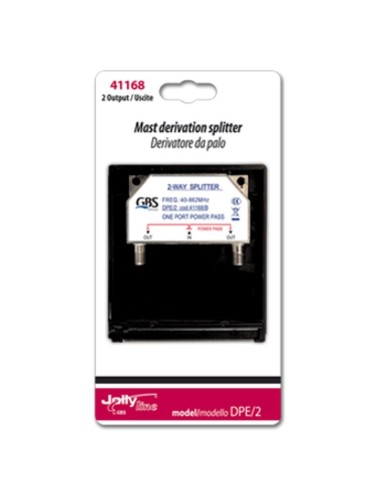 Partitore da palo DPE/2 Gbs 2 uscite con attacco F