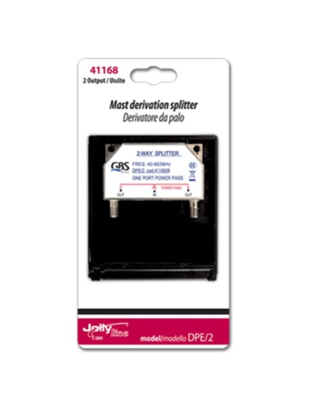Partitore da palo DPE/2 Gbs 2 uscite con attacco F