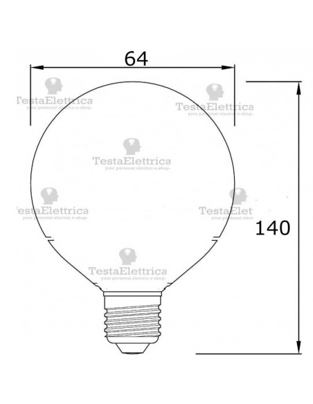 Lampadina filamento led st64 led E27 vetro ambrato Wiva