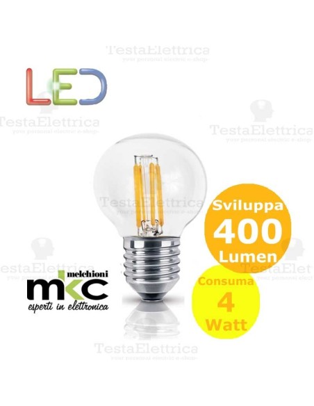 Lampadina filo led trasparente attacco edison