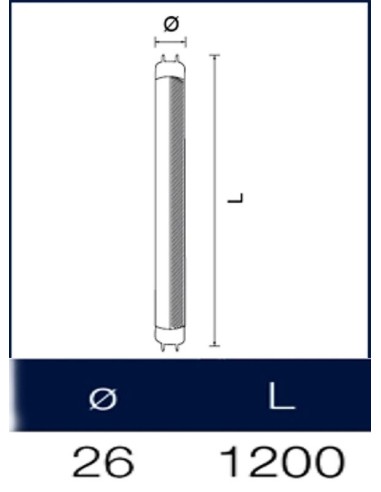 Tubo neon a led colorato 120 cm T8 G13