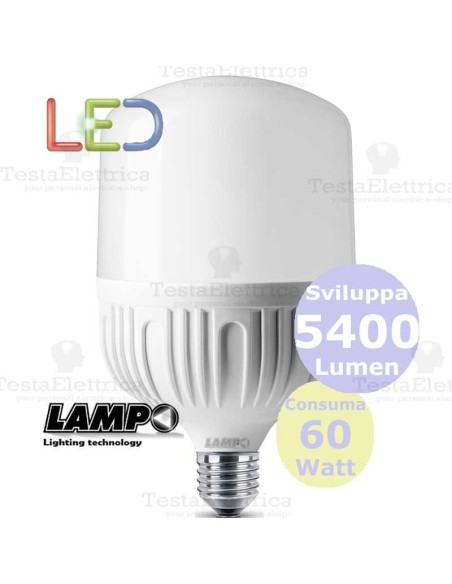 Lampadina a led alta luminosità 60 watt Lampo