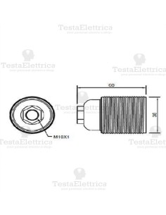 Portalampada E27 cromato lucido  filettato 2