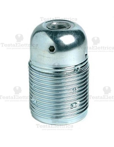 Portalampada E27 cromato lucido  filettato