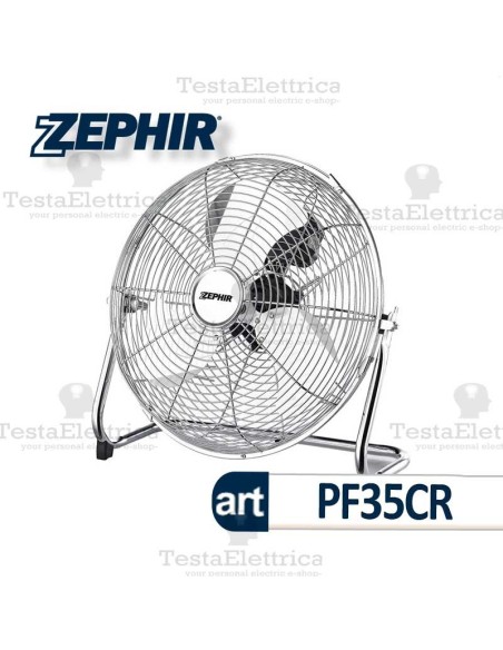 Ventilatore industriale in metallo cromato Pf35CR Zephir