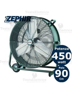 Ventilatore industriale con ruote ZDF90CM Zephir