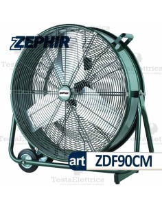 Ventilatore industriale con ruote ZDF90CM Zephir 2