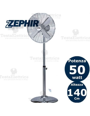 Ventilatore Piantana Acciaio cromato PF40CR Zephir