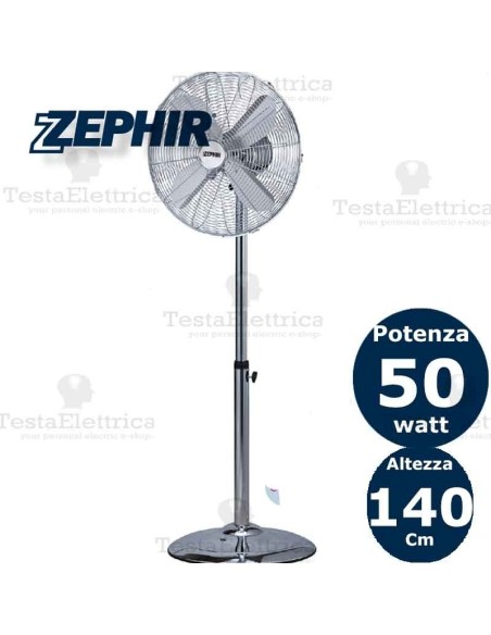 Ventilatore Piantana Acciaio cromato PF40CR Zephir
