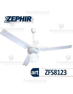 Ventilatore da soffitto bianco con luce ZFS8123 Zephir 2