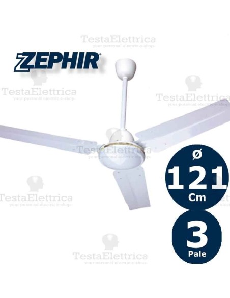 Ventilatore da soffitto bianco  ZFS8120 Zephir