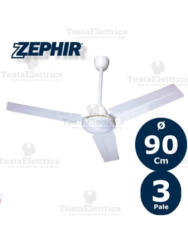Ventilatore da soffitto bianco  ZFS8092 Zephir