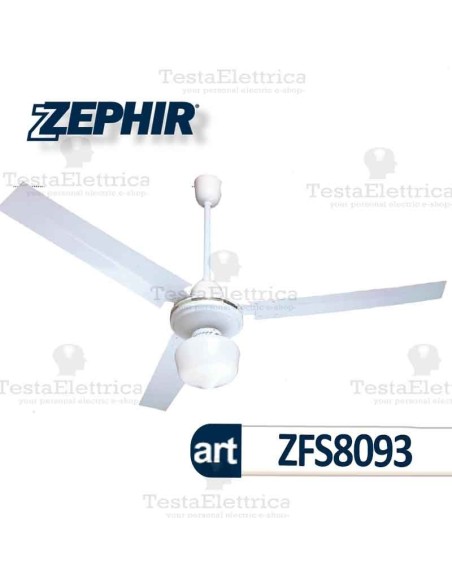 Ventilatore da soffitto bianco con luce ZFS8093 Zephir