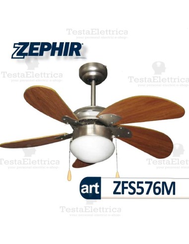 Ventilatore da soffitto Legno con luce Zephir
