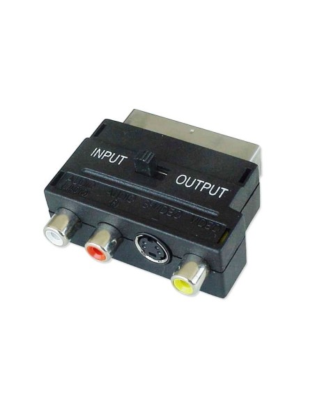 Adattatore audio video SCART Maschio a RCA femmina + S-video