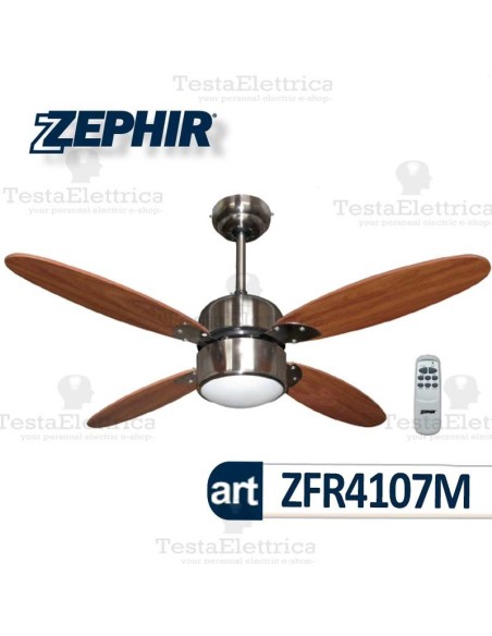 Ventilatore da soffitto Noce con luce Zephir