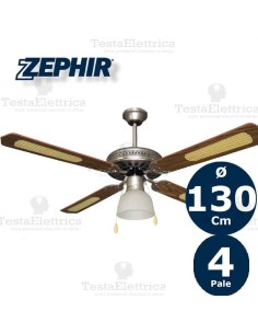Ventilatore da soffitto Legno con luce Zephir