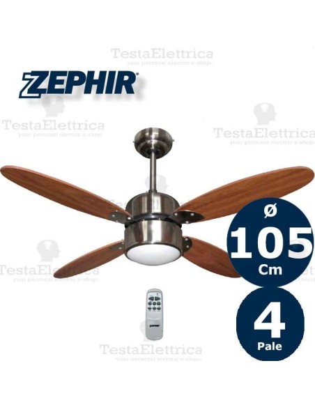 Ventilatore da soffitto Noce con luce Zephir