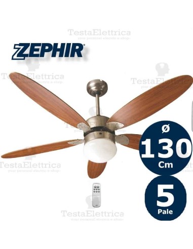 Ventilatore da soffitto Noce con luce Zephir