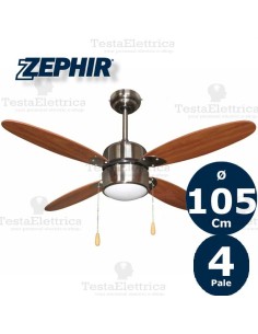 Ventilatore da soffitto Legno con luce Zephir
