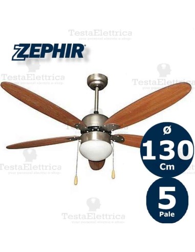 Ventilatore da soffitto Legno con luce Zephir