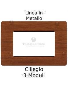 Placca in Metallo Ciliegio  compatibile con serie Bticino Matix 