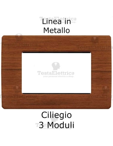 Placca in Metallo Ciliegio  compatibile con serie Bticino Matix 