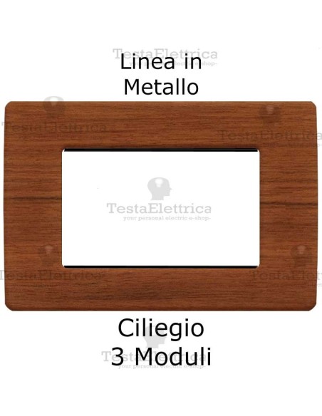 Placca in Metallo Ciliegio  compatibile con serie Bticino Matix 